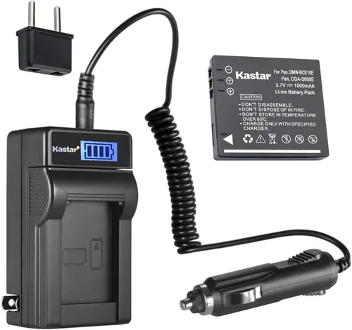 Vista 8 de Kastar DMW-BCE10 - Cargador de batería LCD de CA compatible con Panasonic Lumix DMC-FS5 DMC-FS5EG-K DMC-FS5EG-R DMC-FS5EG-S DMC-FS5GK DMC-FS5K