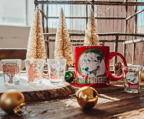 Vista 7 de A Christmas Story Quotes - Juego de 4 vasos de vaso de chupito de whisky de 2 onzas