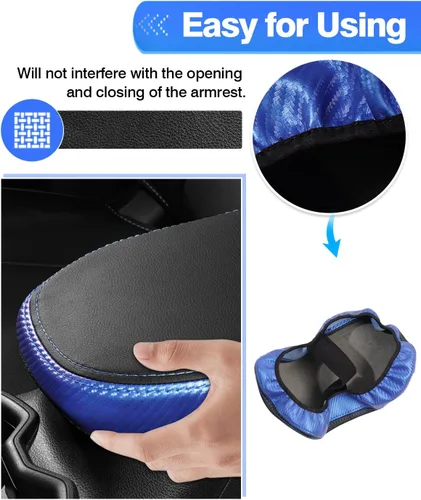 Vista 5 de Autorder Cubierta de Consola Central para Accesorios Toyota RAV4 2019-2022 2023 2024 2025 Cubierta de Reposabrazos Anti-Rayones Almohadilla
