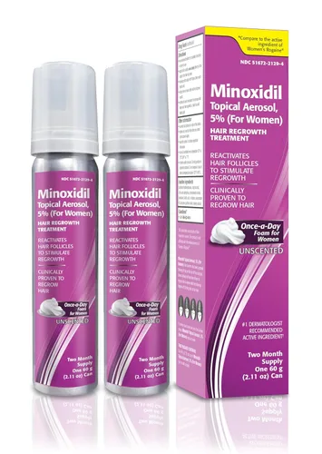 Vista 8 de Minoxidil para mujeres, 2.11 onzas (suministro de 2 meses) clínicamente probado para volver a crecer el cabello, espuma de aerosol tópico 5%