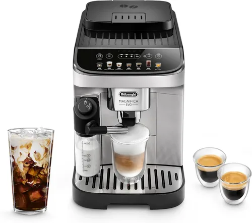 Vista 5 de De'Longhi Magnifica Start - Máquina automática de café expreso con espumador de leche automático y molinillo integrado, 5 recetas de un solo toque