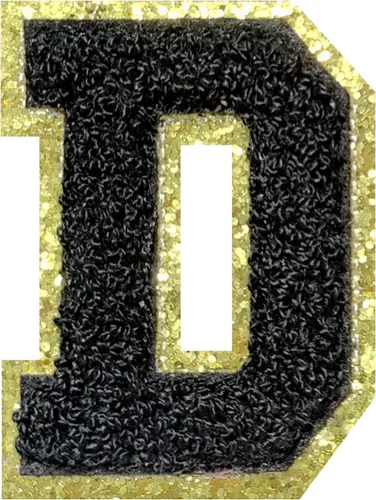 Vista 34 de 4 parches de letras de felpilla negra, parches de letras termo-adhesivas de 2.2", parches de letras de felpilla para ropa (S)