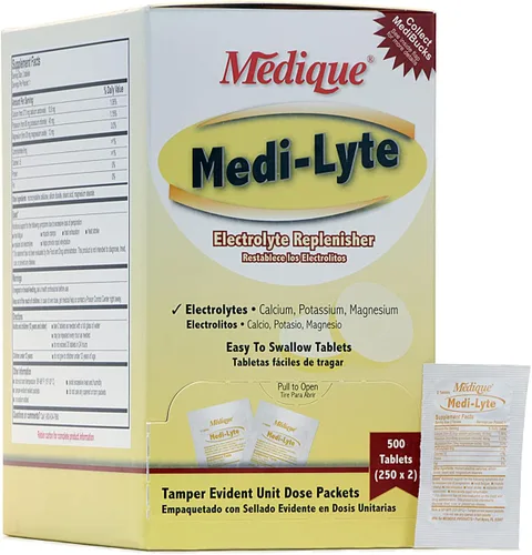 Vista 8 de Medique 03033 Medi-Lyte Tabletas de Electrolitos con Cloruro de Potasio para Calambres, 100 Tabletas