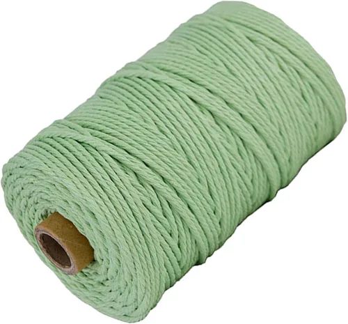 Vista 51 de Cordón de algodón para macramé, hilo torcido de 4 capas, cuerda de algodón natural, suministros perfectos de macramé, para hacer soportes colgantes