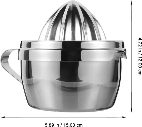 Vista 2 de Cabilock Multi-function Manual Lemon Juicer and Citrus Squeezer Stainless Steel Handheld Press for Home Kitchen Fruit Juice Extraction