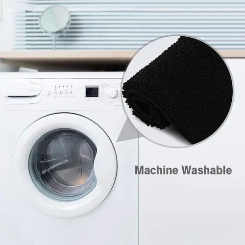 Vista 6 de ITSOFT - Tapete extragrande de microfibra de felpilla, suave, antideslizante, absorbente, lavable a máquina, peludo y de secado rápido