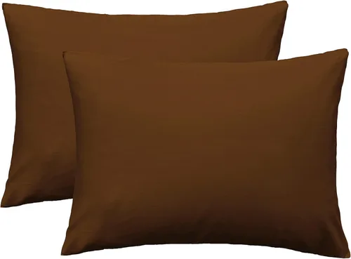 Vista 23 de iMaylex Fundas de almohada suaves 100% algodón egipcio con cierre de cremallera, acogedoras y ligeras, juego de 2, albaricoque, Queen, 20 x 30