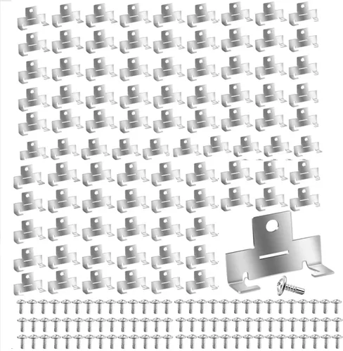 Vista 6 de 20 clips de luz empotrables, acero inoxidable 304 retrofit empotrado de carcasa de luz descendente C clips con tornillos autorroscantes para latas