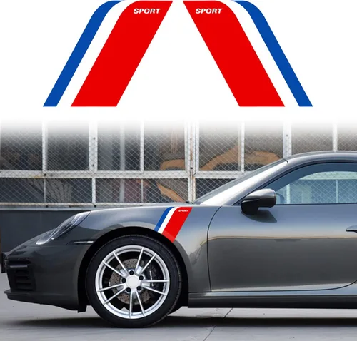 Vista 9 de QianBao Adhesivos de vinilo para guardabarros de coche, protección lateral, diseño de rayas, universal, resistente a los arañazos, 2