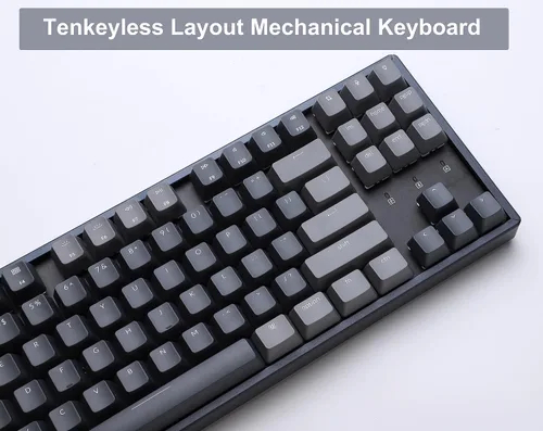 Vista 7 de Keychron K8 Teclado mecánico inalámbrico BluetoothUSB con cable, intercambiable en caliente, 87 teclas sin llave tenkeyless RGB con retroiluminación