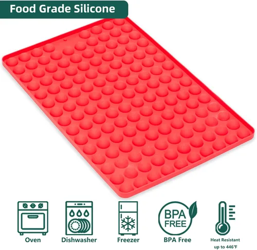 Vista 2 de Mini moldes redondos de silicona, 148 cavidades, molde de caramelo de chocolate semiesférico para hornear y congelar chispas de chocolate