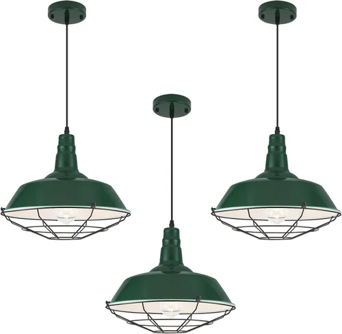 Vista 8 de Farmhouse Orange Pendant Light, 3 Packs 10.5 inch, Island Pendant Lights, Kitchen Pendant Lights, Kitchen Island Pendant Lights, Pendant Lights