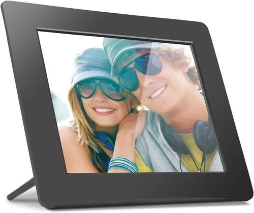 Aluratek ADPF08SF - Marco de fotos digital LCD de 8 pulgadas, con presentación automática de dispositivas, entrada USB y compatibilidad con tarjeta