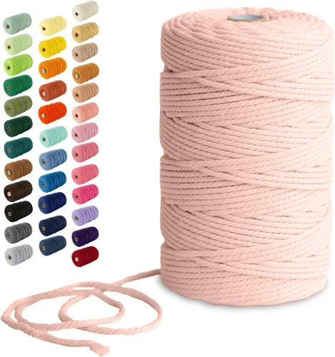 Vista 37 de Nook Theory Hilo de macramé de 3mm 109 yardas - Cuerda de macramé suave de 4mm, 5mm perfecta para nudos - Suministros de macramé para colgadores