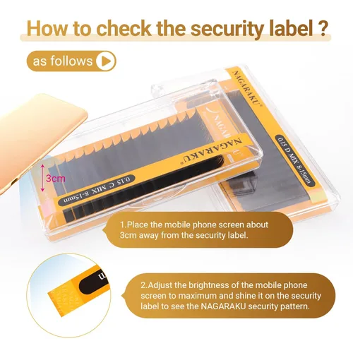 Vista 9 de NAGARAKU Extensiones de pestañas planas elípticas, SÉPTIMA GENERACIÓN SERIE AIRE Láseres de punta doble más ligeras y delgadas, pestañas planas