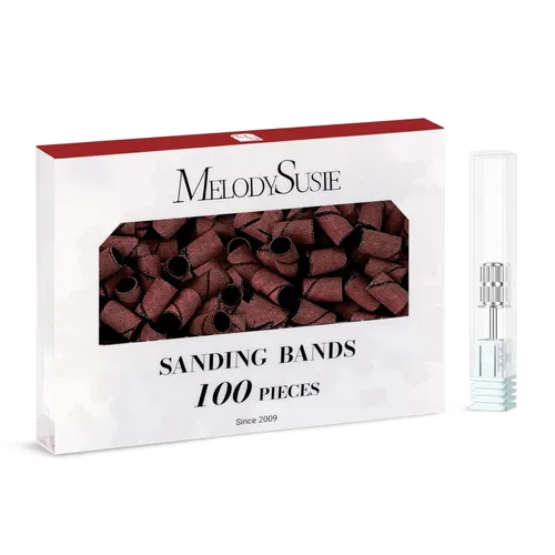 Vista 33 de MelodySusie - Broca de mandril de cristal para uñas, 3/32'' de fácil extracción, brocas para uña con bandas de lijado, adecuadas para uñas Rosa