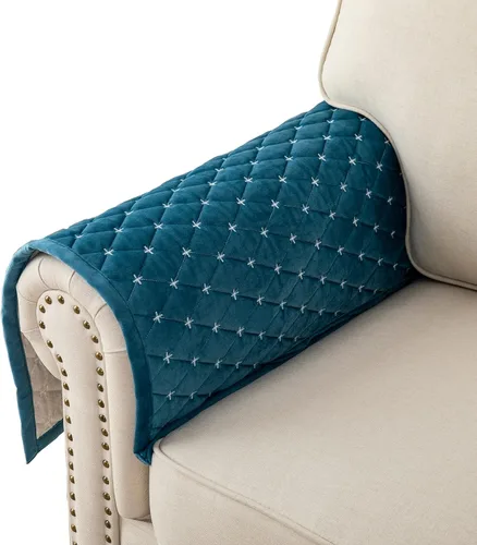 Vista 17 de Eismodra Almohadas para sofá, funda de sofá, fundas de sofá modular para sofá de 3 cojines, fundas de sofá para perros, gatos y mascotas, sofá Azul