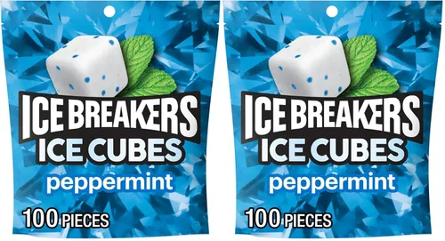 Vista 9 de ICE BREAKERS Ice Cubes - Goma de mascar de menta sin azúcar, 8.11 onzas (100 piezas)