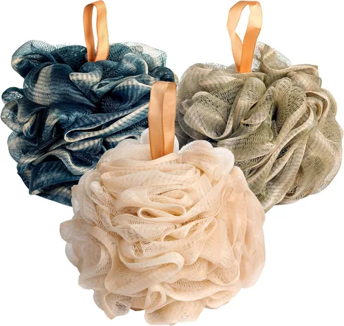 Vista 11 de Fishent Esponja de ducha, esponja de ducha, esponja corporal para lavado corporal, paquete de 3 loofas de 2.16 oz (2.16 onzas), esponja de limpieza