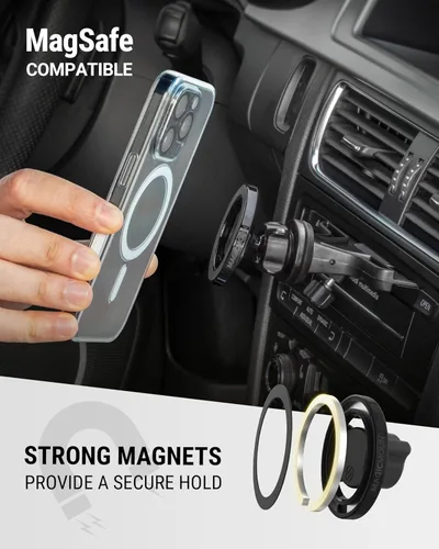 Vista 4 de Scosche SMS1CD Soporte MagSafe para ranura de CD, soporte magnético ajustable para teléfono celular para reproductor de CD de automóvil, compatible