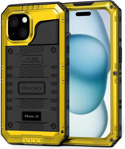 Vista 26 de Beasyjoy Funda de Metal para iPhone SE 2022/2020/8/7, Funda Impermeable Resistente con Protector de Pantalla, Protección de Cuerpo Completo Grado