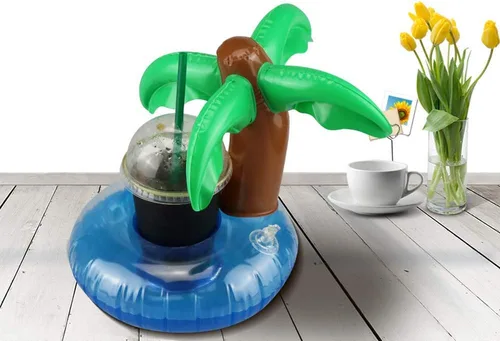 Vista 7 de Aoutacc Soportes de bebida flotador para piscina,Bebida inflable flota taza posavasos con mini bomba de aire