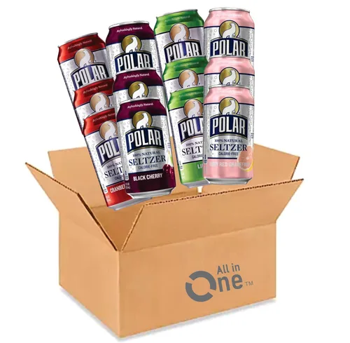 Vista 4 de All in One Paquete de 12 unidades de agua Polar Seltzer Surtido – Lima, Polar Black Cherry, Lime, Rubí Red Grapefruit – 12 onzas líquidas