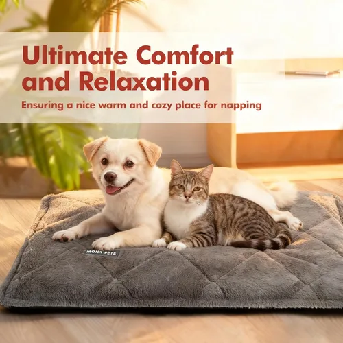 Vista 6 de Mora Pets Cama autocalentable para gatos - Cama térmica autocalentable para gatos, colchón térmico para mascotas grueso, 30 x 21 pulgadas, funda