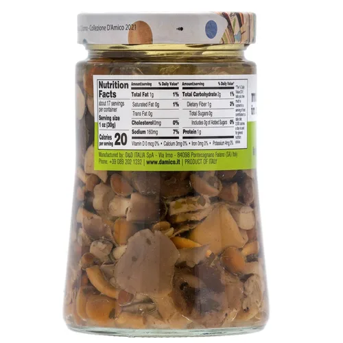 Vista 2 de FRATELLI D'AMICO - Setas mixtas en aceite, tamaño familiar, 24.7 oz (700 g), aperitivo italiano, sin OMG