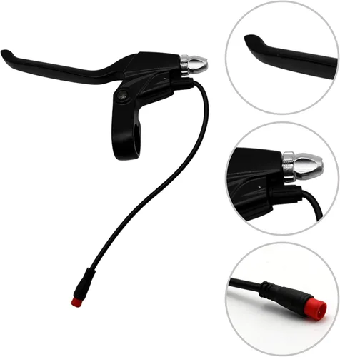 Vista 2 de 108PDD Ebike - Juego de palanca de freno macho de 2 pines, accesorios de mango de apagado izquierdo y derecho para bicicleta eléctrica