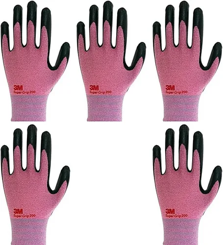 Guantes de trabajo ligeros de nitrilo, ajuste elástico cómodo 3D, revestimiento de espuma de agarre duradero, tacto inteligente, delgados lavables a