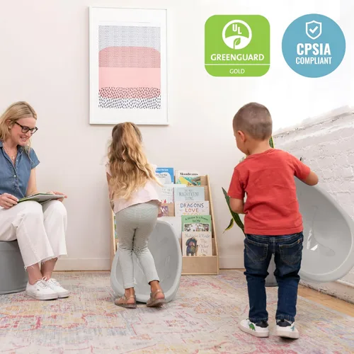 Vista 80 de ECR4Kids Leaf Asiento de suelo, silla mecedora, morado, 6 piezas