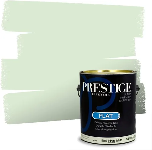 Vista 212 de PRESTIGE Pintura exterior e imprimación en uno, aloe, plano, 1 galón