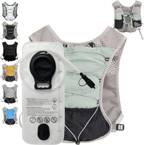 Vista 10 de Hydration Running Vest for Women Men, Water Vest Backpack 2L, Lightweight Hydration Pack Water Backpack for Hiking, Trail Marathon Race