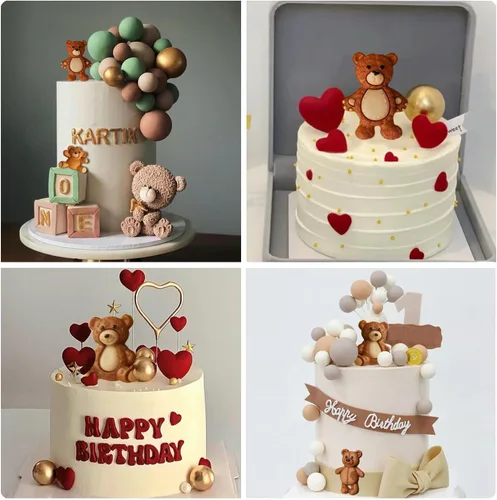 Vista 4 de Molde de silicona para fondant de oso, moldes de caramelo de chocolate para cupcakes, decoración de pasteles, pasta de goma, arcilla polimérica