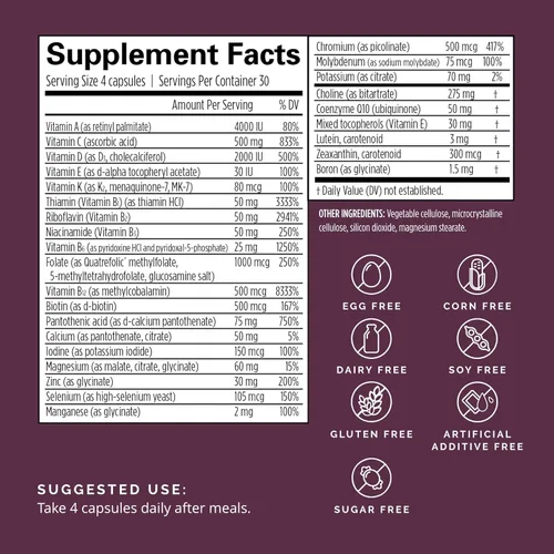 Vista 2 de BRAINMD Dr Amen Smart Prenatal - 120 cápsulas - Multivitamínico para mamá y bebé, promueve el embarazo saludable y el crecimiento y el desarrollo