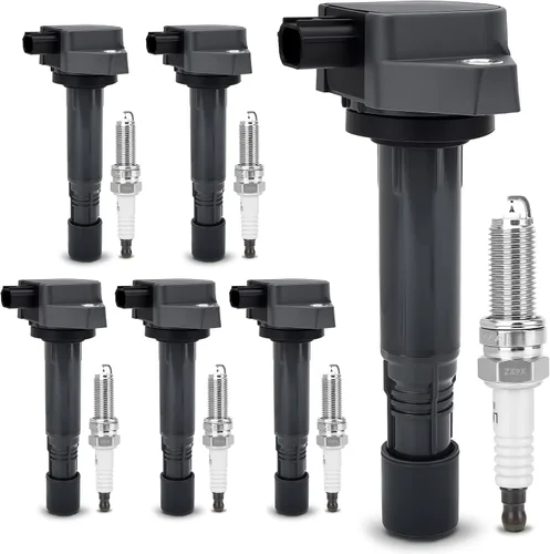Vista 40 de Paquetes de bobinas de encendido UF549 y bujía doble de iridio 9029 compatibles con 2007-2019 Nissan Altima Versa Sentra Rogue Cube NV200 Pathfinder