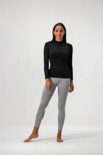 Vista 5 de DEVOPS - Paquete de 2 camisas de manga larga térmicas de cuello tortuga para mujer de comprensión, para usar debajo de la ropa