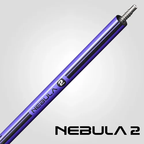 Vista 6 de RHINO Nebula 2 Pool Cue - Premium Carbon Fiber Shaft & Composite Butt. Time Crystal Tip, Pro Taper Design. 3/8-8 Joint, Wrapless. Low Deflection