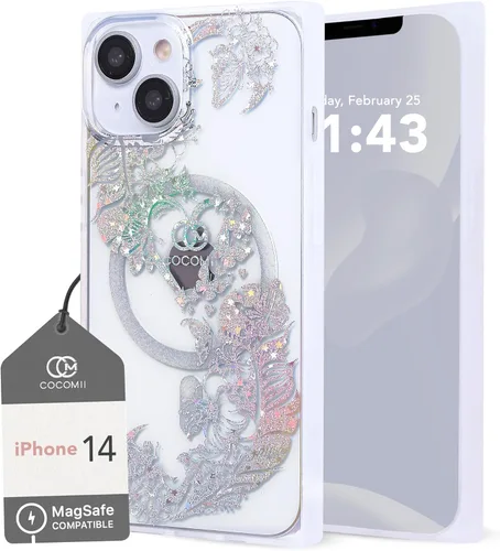 Vista 28 de Cocomii - Funda rectangular compatible con iPhone 14 Pro - Compatible con MagSafe, patrón de carey, estampado animal, brillante, magnética