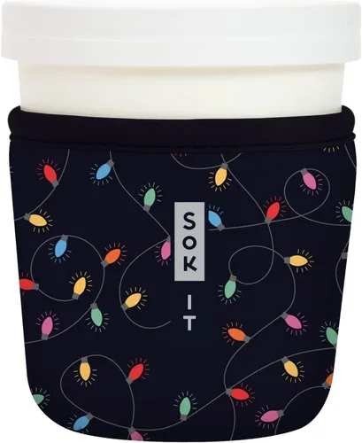 Vista 137 de Sok It IceCreamSok Cubierta de Neopreno Aislante (Floral Abstracto, Pintas de Helado Rectas)