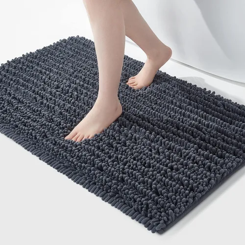 Vista 45 de FLOLEOPA Alfombras de baño de microfibra suave y esponjosa, tapetes de baño absorbentes, antideslizantes, lavables a máquina y de secado rápido