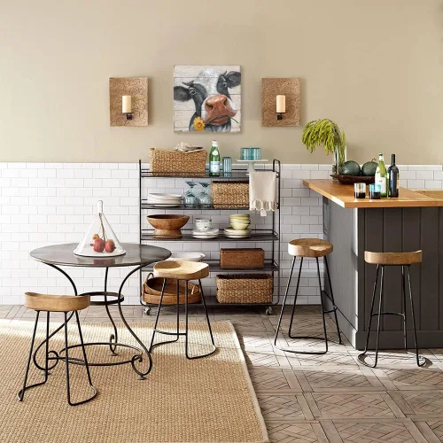 Vista 4 de Cuadros rústicos de vaca para decoración de pared: lienzo de vaca de granja, arte de pared, vaca de granja con girasol en panel de madera, póster