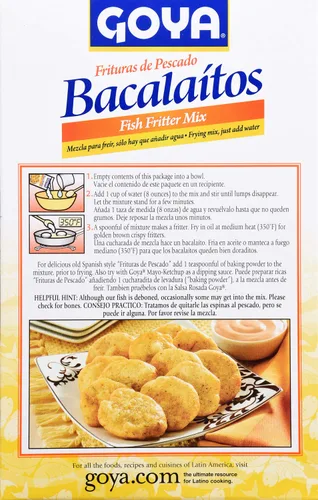 Vista 2 de Goya Foods Bacalaitos Bacalaitos Fitters Mix, 4.5 onzas