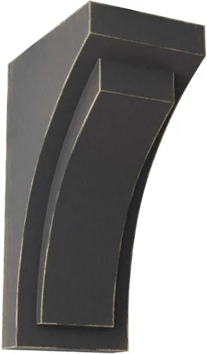 Ekena Millwork CORWD02X03X06FEBLMini Felix Wood Vintage Decor Corbel2 1/2 pulgadas de ancho x 3 3/4 pulgadas de profundidad x 6 pulgadas de alto,