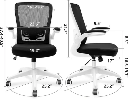 Vista 38 de FelixKing Silla de oficina, silla de escritorio ergonómica con altura ajustable y soporte lumbar, sillas giratorias, silla de computadora