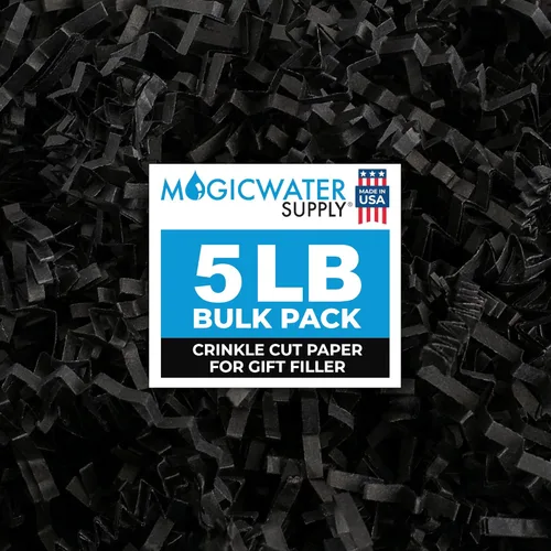 Vista 22 de MagicWater Supply - Relleno de papel triturado de corte arrugado de 1 libra, verde ejército - Embalaje decorativo y protector para regalos de dama