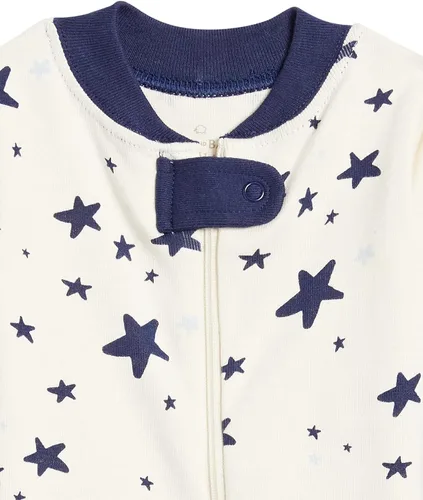Vista 5 de Moon and Back by Hanna Andersson Baby Girls' one-Piece Organic Cotton Footless Pajamas
