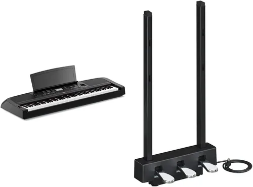 Yamaha DGX670B Piano digital ponderado de 88 teclas (negro) y unidad de 3 pedales Yamaha LP1B para P225, P125, P121, P515, PS500 y DGX670 (negro)
