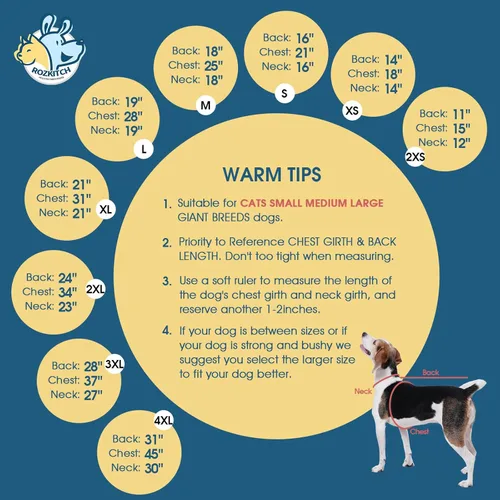Vista 5 de ROZKITCH Abrigo térmico de invierno para perro, pijama de forro polar suave, resistente al viento, chaqueta cálida para clima frío, chaleco